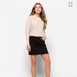 JUST BLACK - Black Denim Skirt -XL NWT